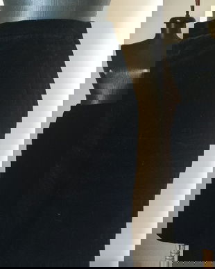 FUSTA MIDI CATIFEA NEAGRA BUMBAC