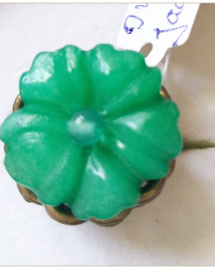 INEL BRONZ CU FLOARE DE JAD VERDE