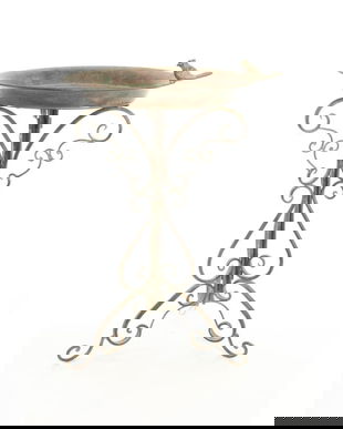 Fantana pentru pasarele din fier forjat antik green