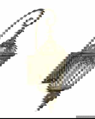 Felinar de perete din metal bronz