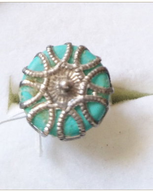 INEL ARGINTIU CU TURQOISE RECONSTITUIT