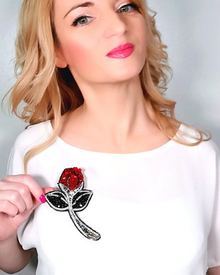 Vândut Brosa - Red Flower