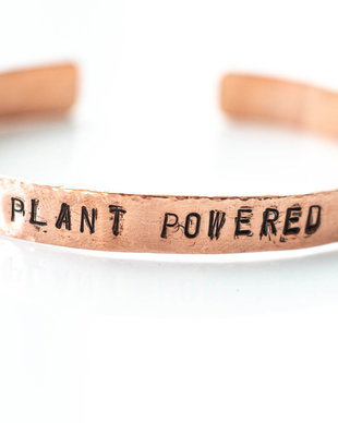 Brățară PLANT POWERED din cupru texturat