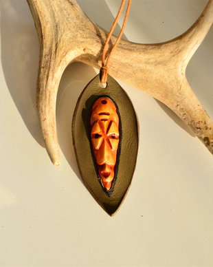 Tribal mask - colier unisex