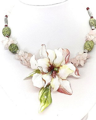 Set/Colier si cercei  magnolia