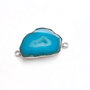 Link free form cu agat druzy - albastru