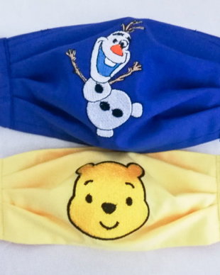 Măști din bumbac pentru copii ,brodate