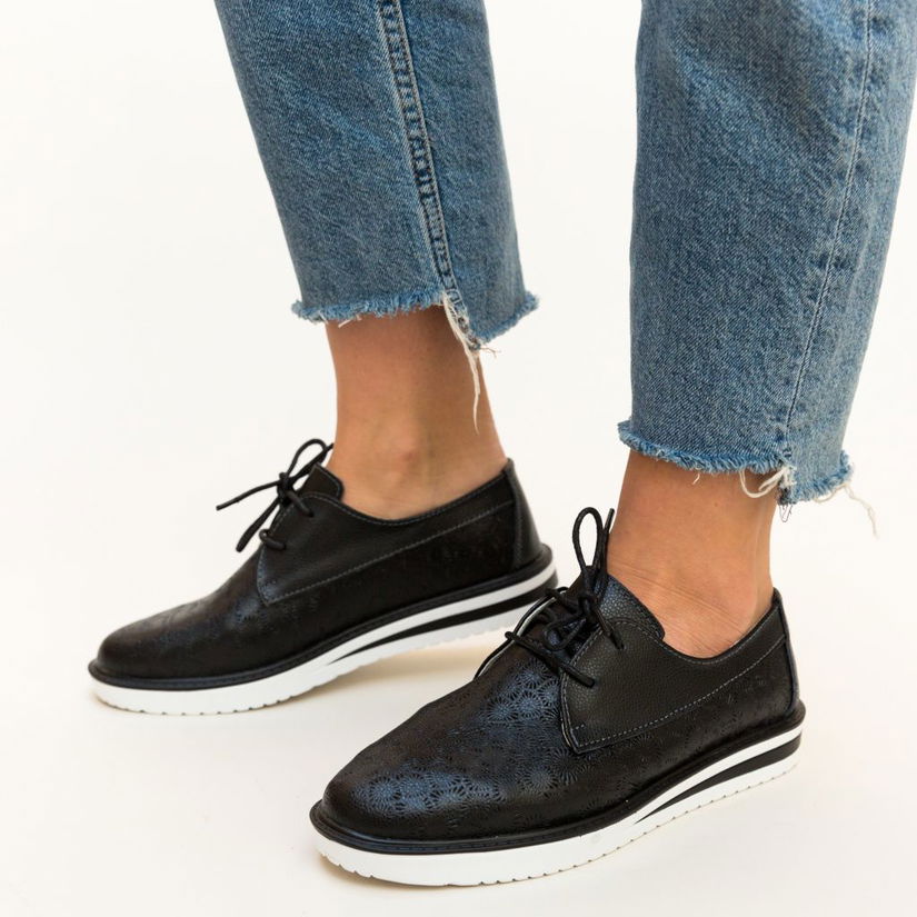 Pantofi Casual Monclen Negri