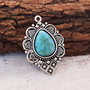 Pandantiv boho, marquise, turcoaz 36x25mm  SALAK-T 111