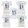 Set de 5 tricouri  aniversare pentru nasi,parinti si copil, personalizate cu nume si mesaj