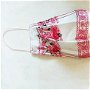 masca textila cu floricele roz
