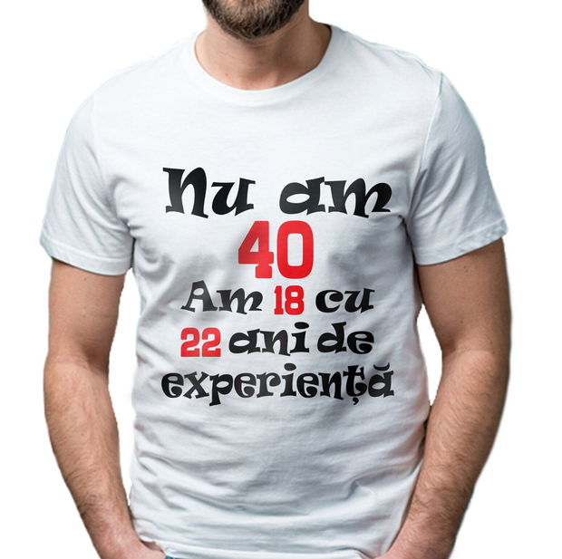 Skepticism sugar not Tricou personalizat zi de nastere Nu am 40 am 18 cu 22 ani de experienta | Breslo Skepticism sugar not Tricou personalizat zi de nastere Nu am 40 am 18 cu 22 ani de experienta | Breslo