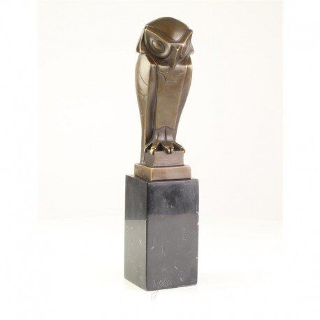 Bufnita-statueta art deco din bronz