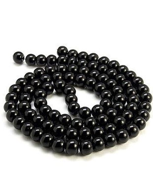 50 Buc perle din sticla negre