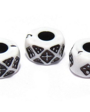 Margele din acril, antic style, 9x6 mm