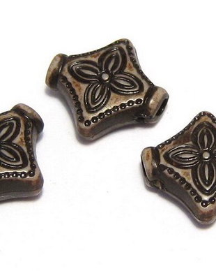 Margele din acril, antic style, 10x10 mm