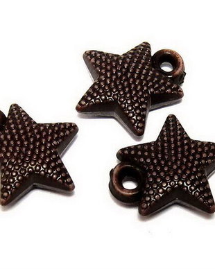 Pandantiv din acril, antic style, stea de mare, 18x15 mm