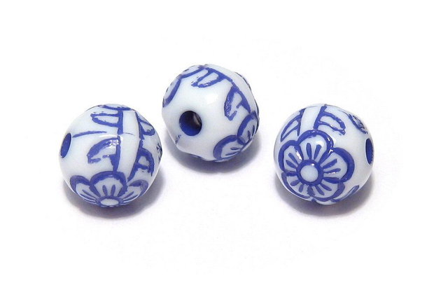 Margele din acril, antic style, 8x8 mm