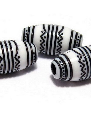 Margele din acril, antic style, 20x10 mm