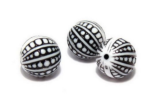 Margele din acril, antic style, 12x12 mm