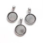Baza pandant   - argintiu antic - interior 13 mm