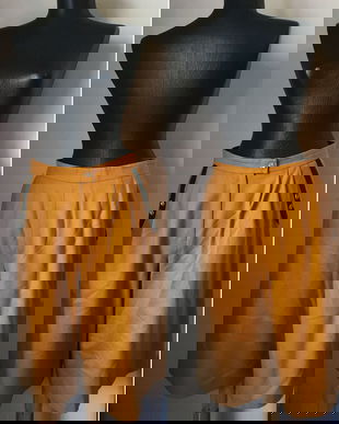 FUSTA PANTALONI STOFA LANA MUSTAR