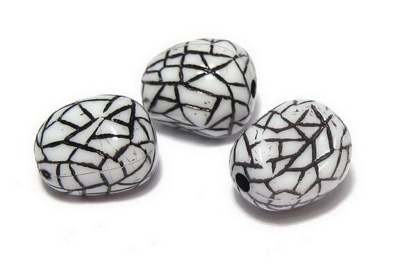 Margele din acril, antic style, 15x12 mm