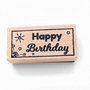 Stampila Happy Birthday - 6.5 x 3 cm