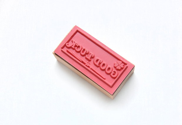 Stampila Good Luck- 6.5 x 3 cm