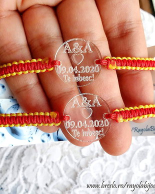 Bratara din Plexiglas - GRAVATA - personalizata