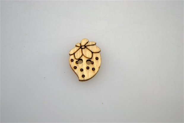 Nasturi din lemn- capsuni 1.6 cm, 10 buc/set- 363075