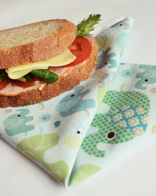 Șervețel eco - ambalaj lavabil cu arici pentru sandwich, gustări, alimente