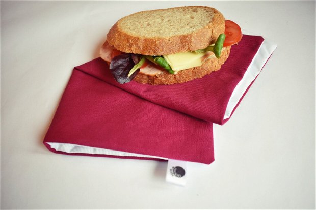 Șervețel eco - ambalaj lavabil cu arici pentru sandwich, gustări, alimente