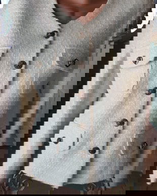 SACOU SUPERB MODEL CHANEL STOFA LANA SI VASCOZA MARIME 40 UMERI 43 CM