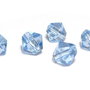 Margele din sticla, biconice, 5 mm, bleu
