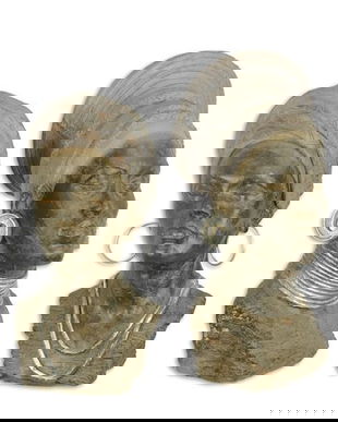 Pereche de africane - statuete din rasini MGO