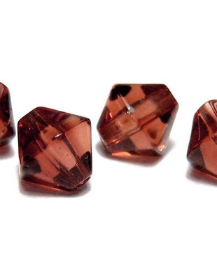 Margele din sticla, biconice, 6 mm, maro
