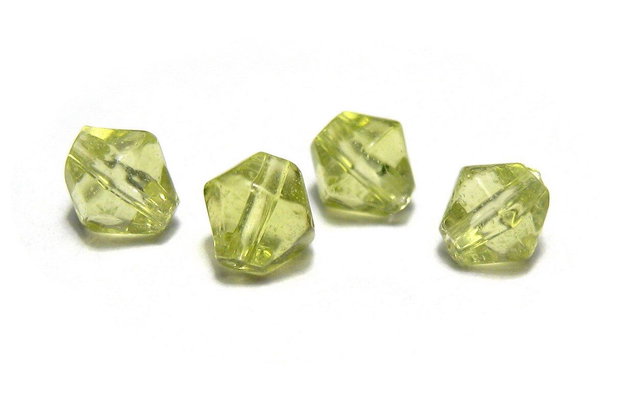Margele din sticla, biconice, 4~5 mm, vernil