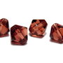 Margele din sticla, biconice, 5 mm, maro