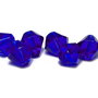 Margele din sticla, biconice, 3 mm, albastre