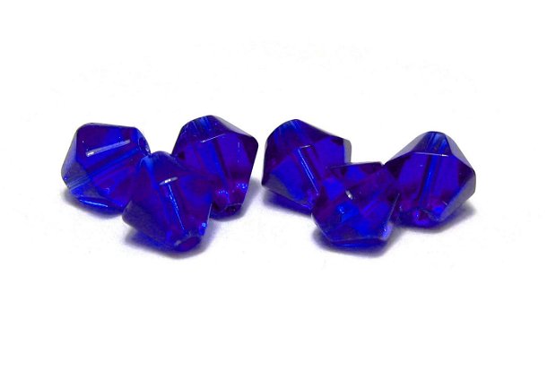 Margele din sticla, biconice, 3 mm, albastre