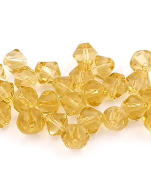 Margele din sticla, biconice, 5~6 mm, topaz