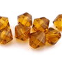 Margele din sticla, biconice, 6 mm, maro