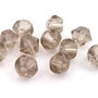 Margele din sticla, biconice, 5 mm, gri