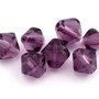 Margele din sticla, biconice, 3 mm, mov inchis