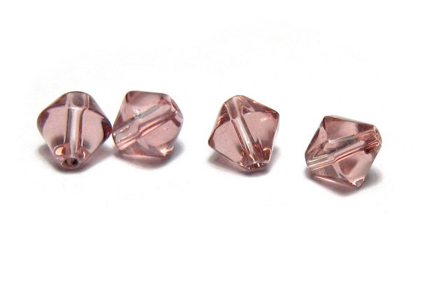 Margele din sticla, biconice, 6 mm, purpurii