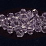 Margele din sticla, biconice, 3~4 mm, roz