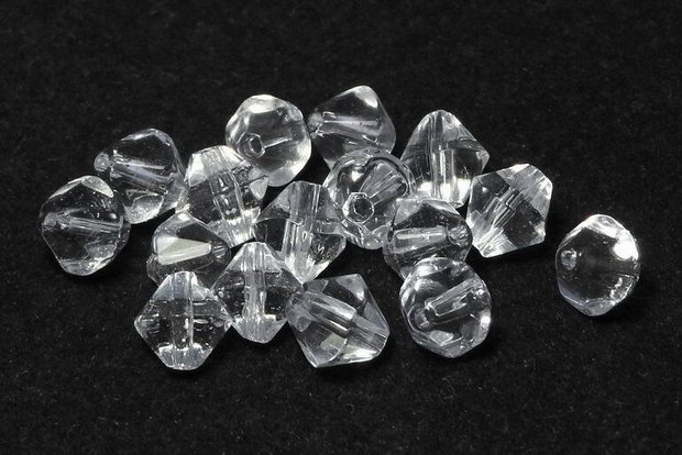 Margele din sticla, biconice, 6 mm, transparente