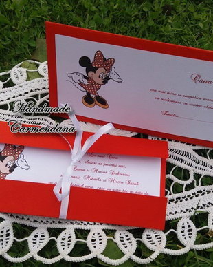 Set papetarie botez tematic Minnie Mouse