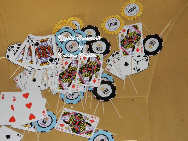Decoratiuni candy bar/ toppere prajituri jocuri de noroc